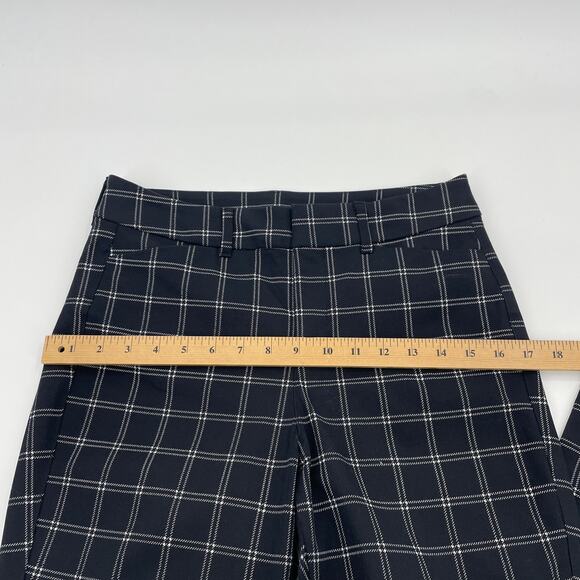 OLD NAVY Window Pane Pixie Pant Womens Size 6 Black White Tapered Dark Academia - Picture 6 of 10